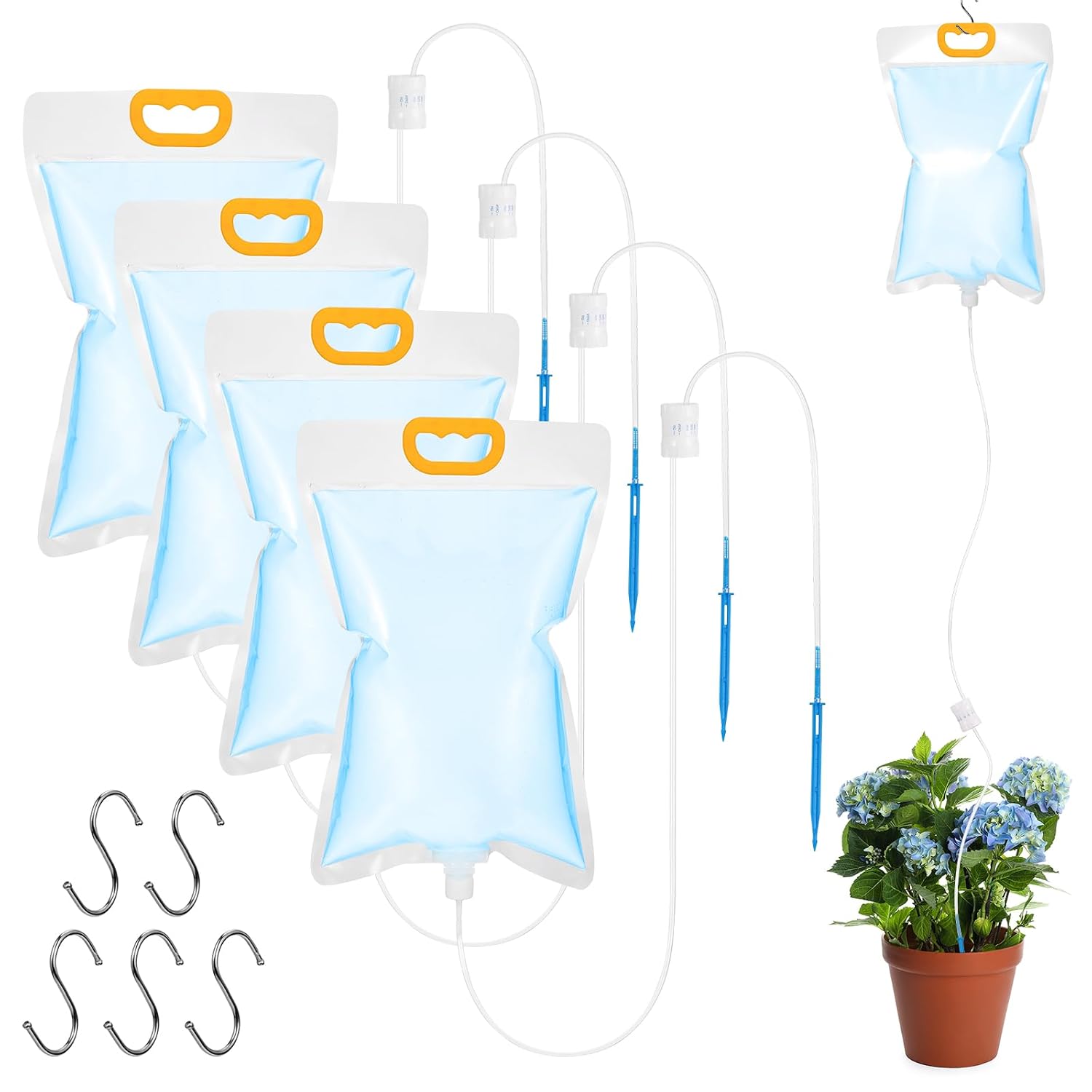 Automatisches Bewässerungssystem, Bewässerungssystem Mit Einstellbarem Steuerschalter, Bewässerungsgeräte Für Zimmer- Und Außenpflanzen, 5 Stück 3,5 L