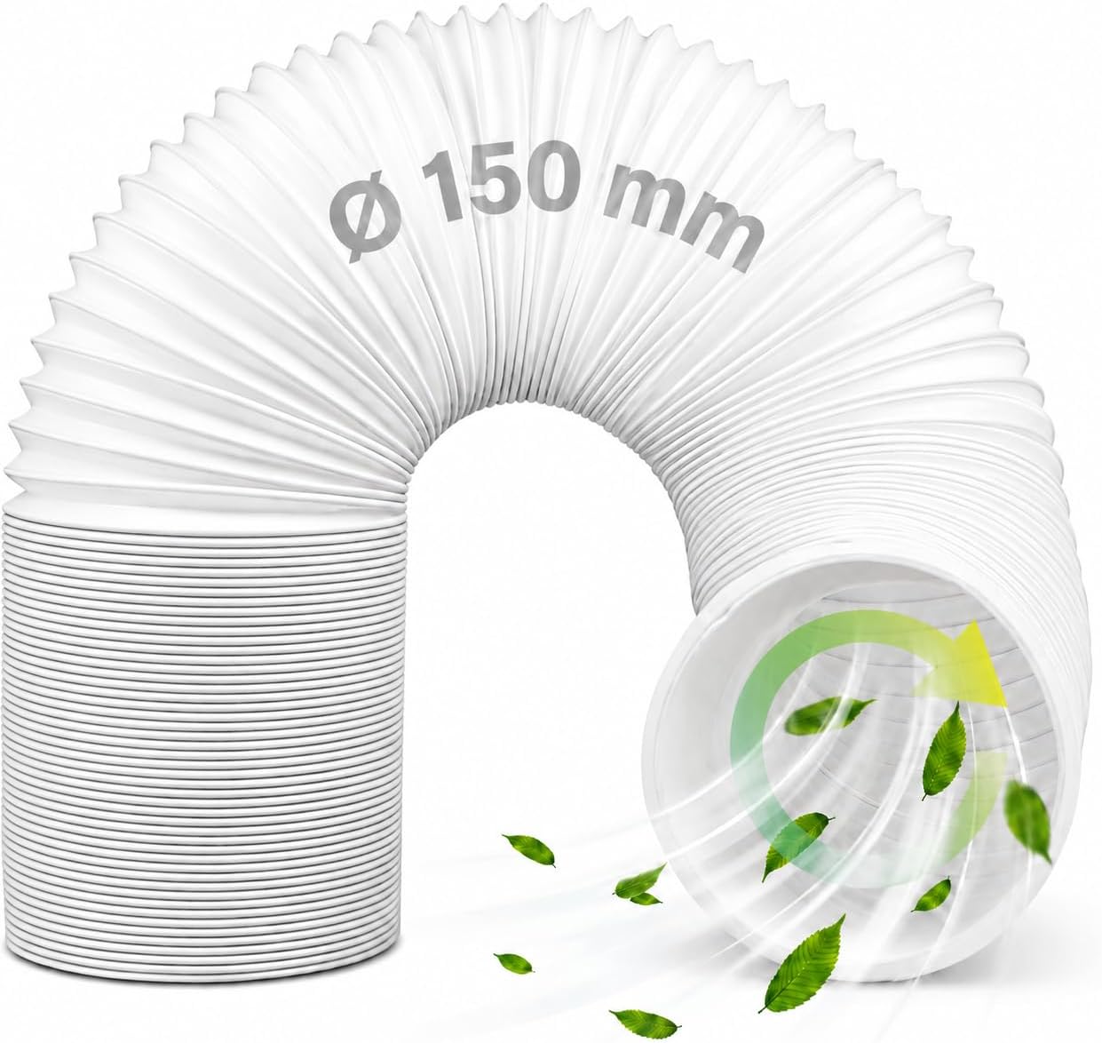 Tragbarer Klimagerät-schlauch, Durchmesser 15 Cm, Abluftschlauch Für Mobile Klimageräte, Kompatibel Mit Mobilen Klimageräten Von Lg, Delonghi Und Anderen