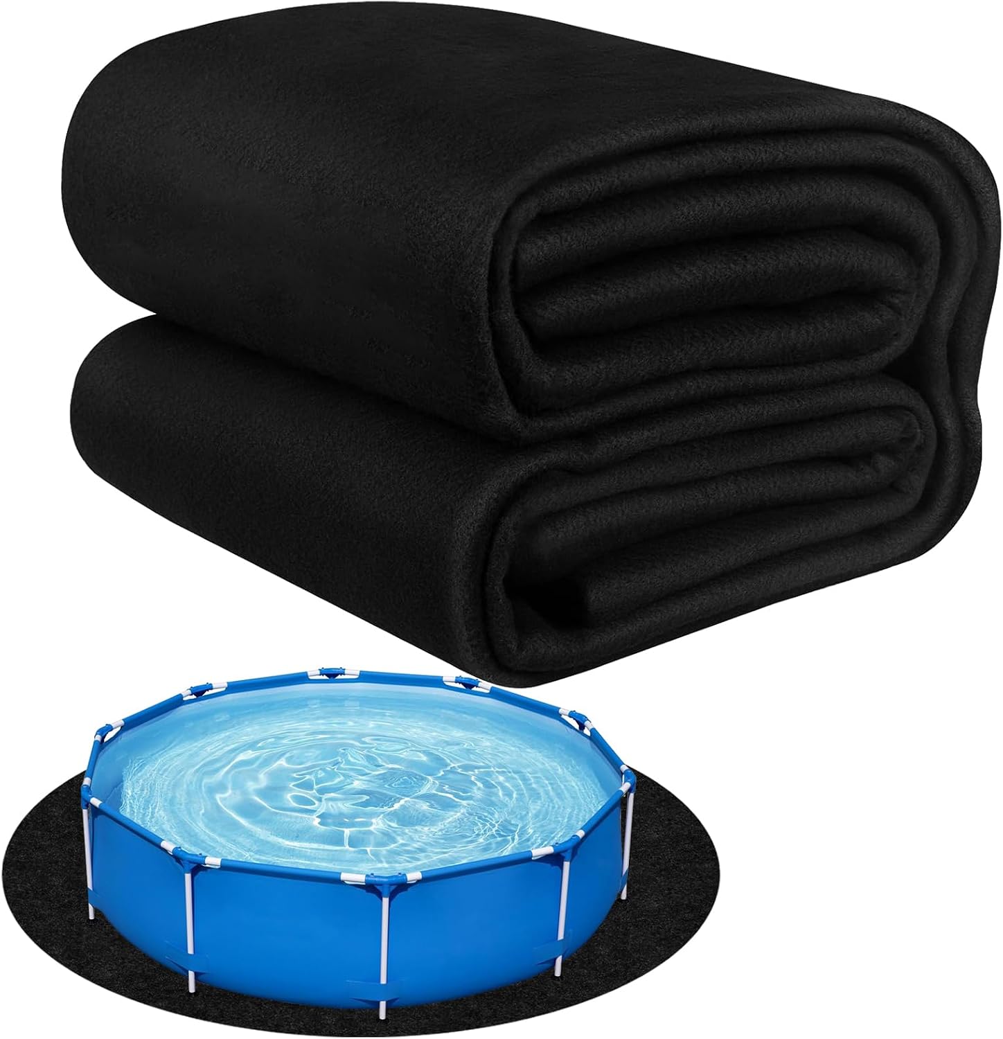 Bodenmatte Für Außenpool, 4 M Rund, Poolfliese, Rutschfest, Faltbar, Wasserabsorbierend, Bodenmatte Für Aufstellpool, Badematte Für Whirlpool, Pool- Und Spa-zubehör