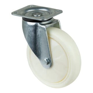 Bs Rollen - Lenkrolle D.200mm Trgf.750kg Ku.Platte L135xB110mm Farbe Rl.weiß - L600.B15.202