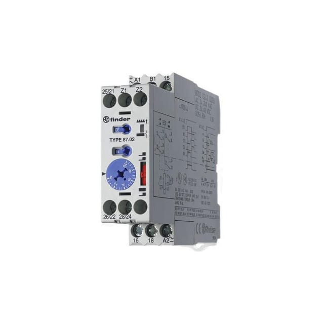 Finder - Zeitrelais De 0,05 bis 10 Tage Dpdt Din Rail 83.02.0.240.0000