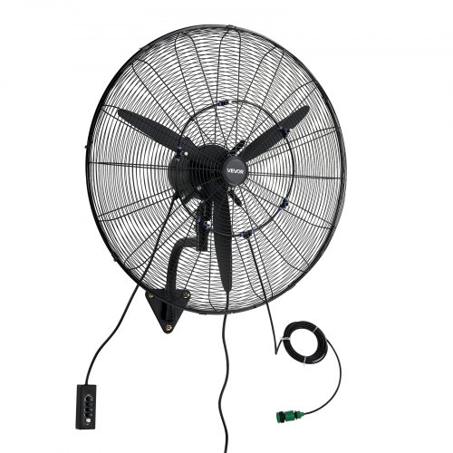 115w Industrieller Wandventilator 81 Cm, 5,9 M/s Oszillierender Wandlüfter Mit 3 Stufen Verstellbarem Winkel & Nebel, Gewerblicher Industrieventilator Für Werkstatt Garage Lager Gym, Schwarz