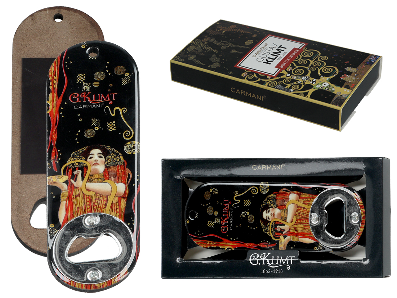 Flaschenöffner-magnet Mit Gustav-klimt-motiv (adela) – Geschenk Für Ihn