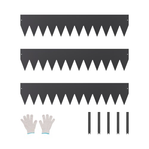 Rasenkante, 3er-pack 1016x203x1,5mm, Beetumrandung Aus Metall, Biegbare Wegbegrenzung, Robuste Beeteinfassung, Einfach Zu Installieren, Trennwand Für Blumenbeete, Hofwege, Schwarz