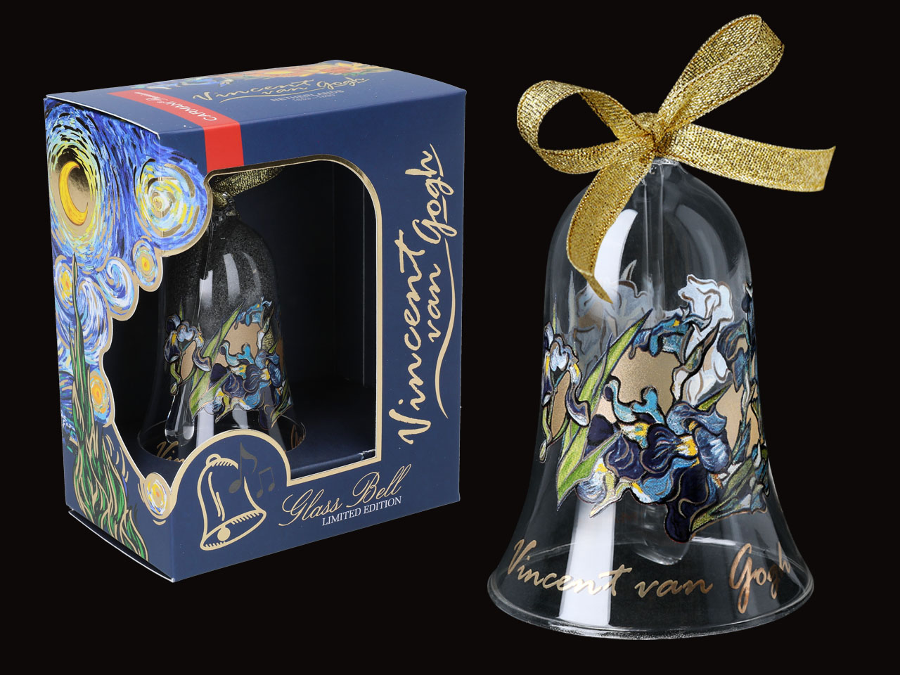 Dekorative Porzellanglocke Mit Van-gogh-irismotiven Als Geschenk (2 Stück)