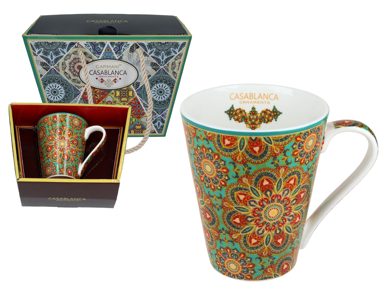 Keramikbecher Im Marokkanischen Casablanca-muster, Ideal Als Geschenk Für Kaffee Oder Tee