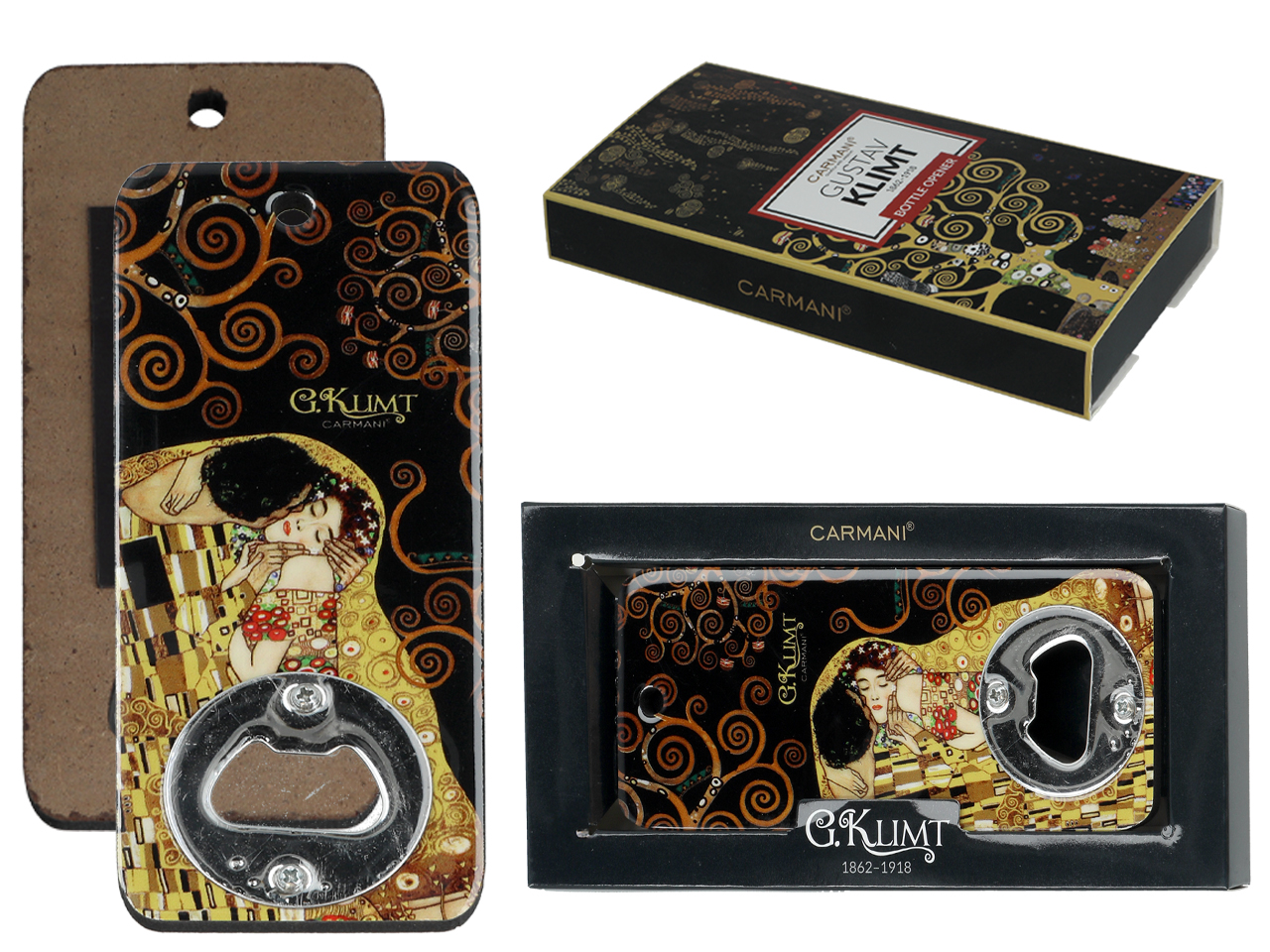 Flaschenöffner Aus Metall, Gustav Klimt Kuss, Geschenk Für Ihn