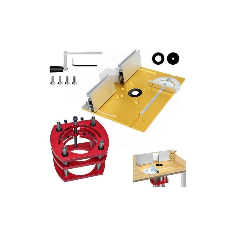 Frastisch Aus Holz Mit Einlegeplatte Hubplattenfu Maximaler Hubhohe 51 Mm Aluminium Tischfrase Fur Motoren Mit 64 Bis 65 Mm Durchmesser Gold