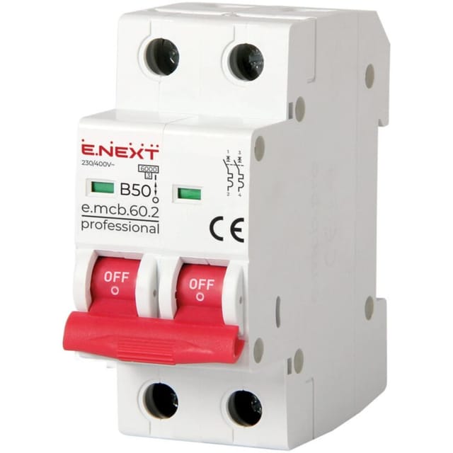 E.NEXT p041022 Sicherungsautomat PRO 2P B 50A 6kA 230/400V AC