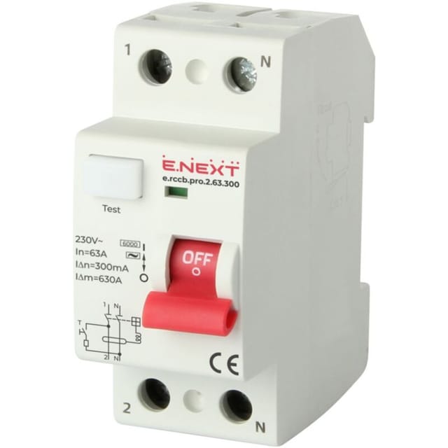 E.NEXT p003015 PRO 2P 63A 300mA 6kA RCD TYP AC