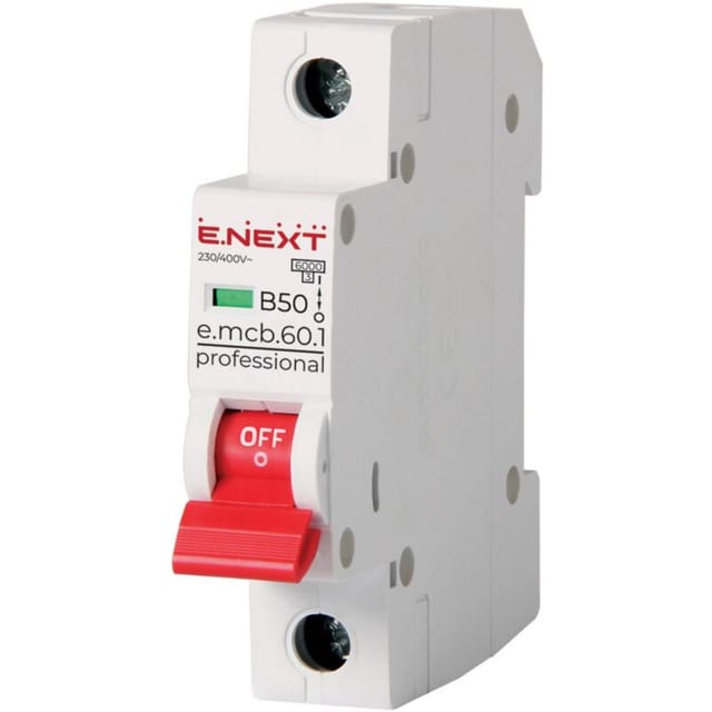 E.NEXT p041013 Sicherungsautomat PRO 1P B 50A 6kA 230/400V AC