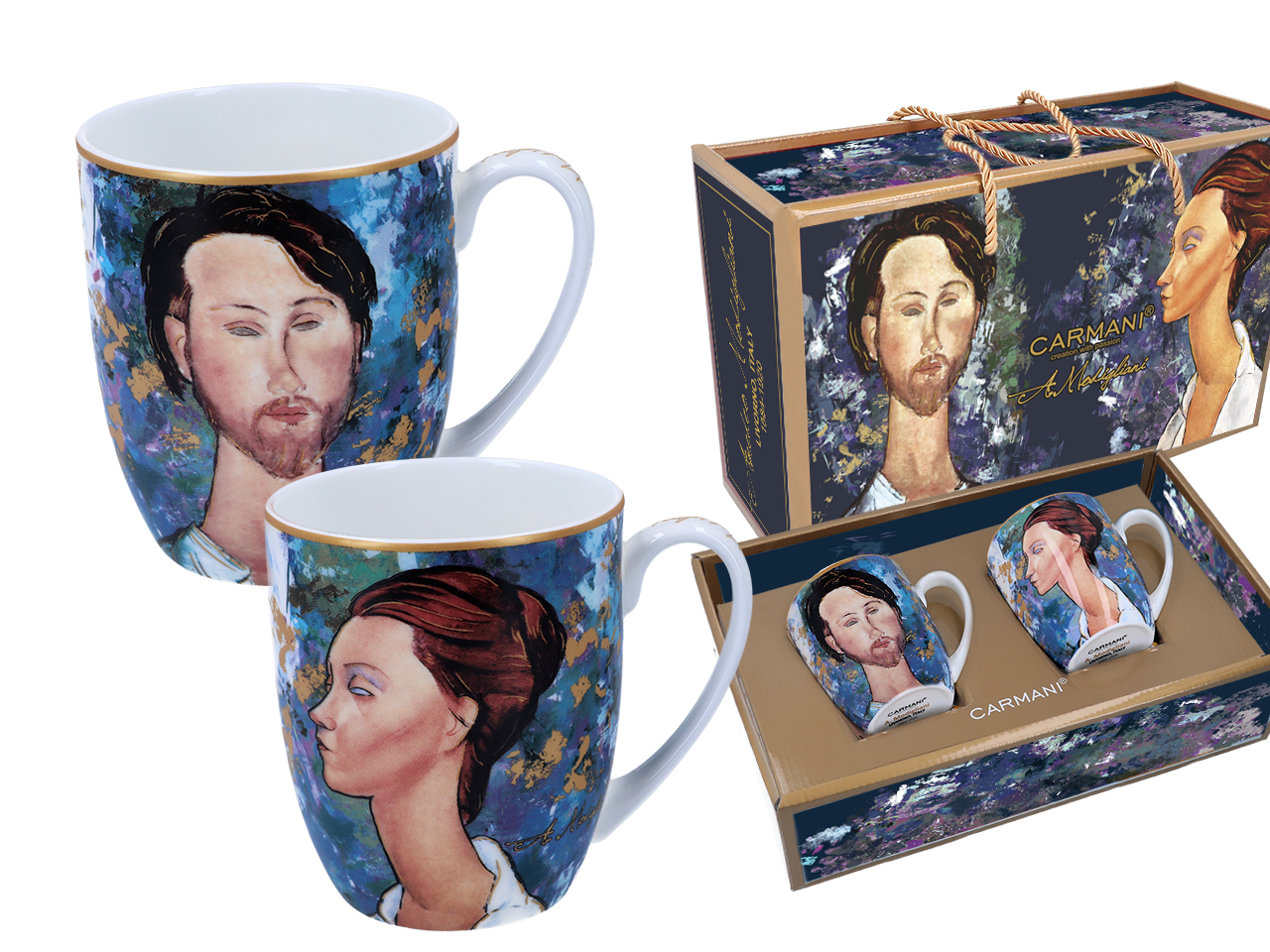 Set Mit 2 Tassen Modigliani Lunia Czechowska Leopold Zborowski Geschenk
