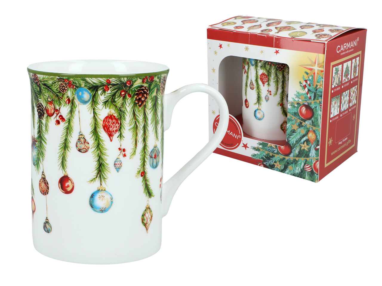 Weihnachtstasse, Weihnachtsdekoration, Blumen, Geschenk, Kunst, Carmani