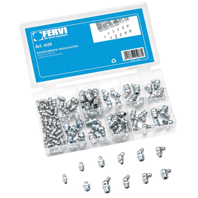 Fervi - 1110 tlg sortiment schmiernippel kegelschmierniple M6 M8 M10 0176
