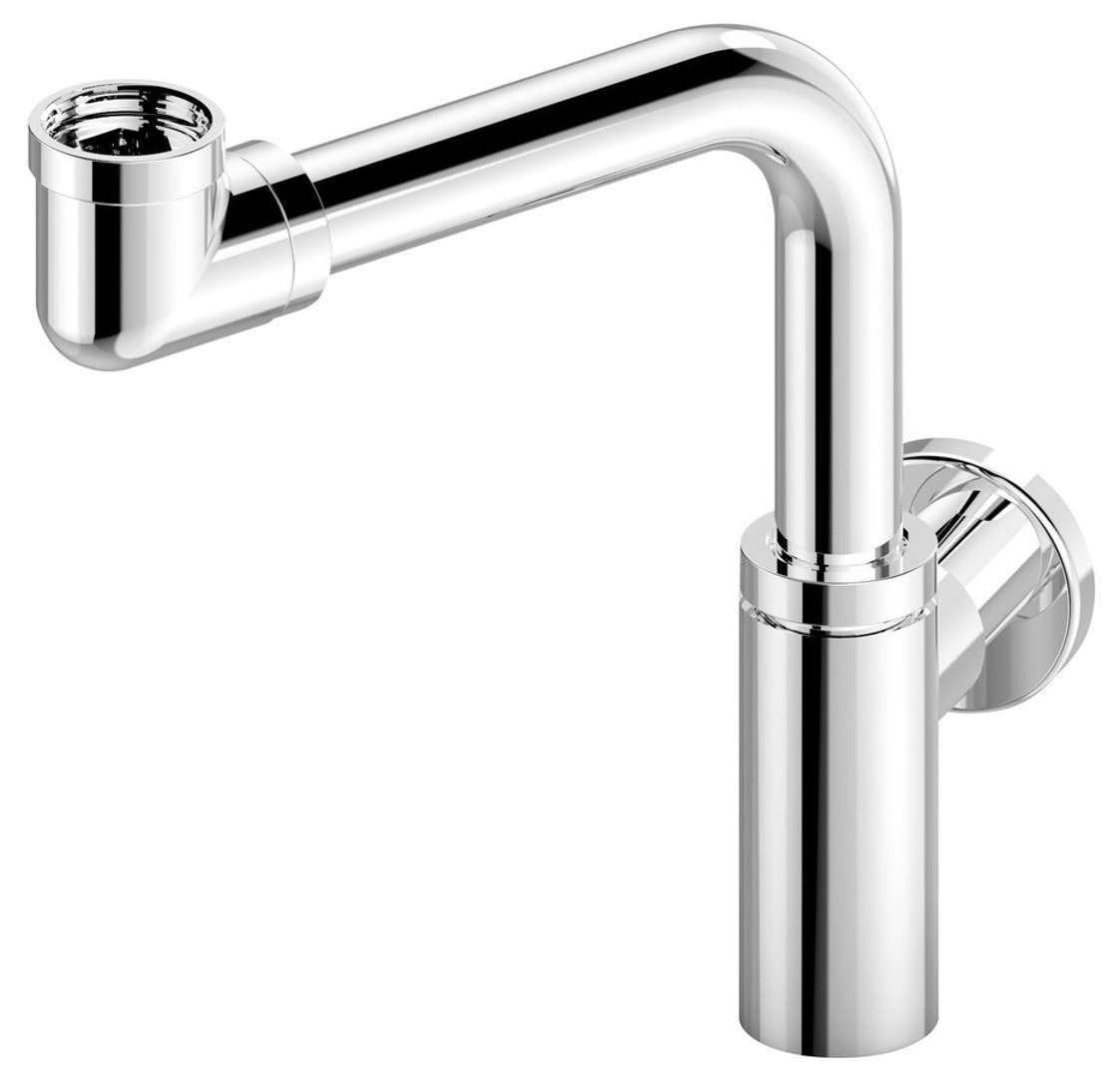 Sapho - Platzsparender Waschbeckensiphon, 5/4-ablauf 32 Mm, Rund, Chrom Si511-el