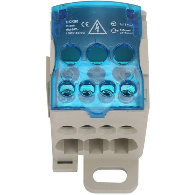Anschlussdose, 80-a-klemmenblock, Elektroverteiler, 16 Mm² Din-schienen-klemmenblock, Neutralleiter-klemmenblock, Verteilerkasten, Für Verteilerschränke Und Hochspannungsschränke