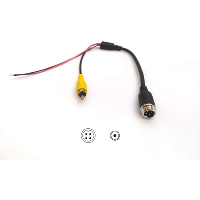 Reduzierte 4-PIN-Buchse (Kameraseite) / RCA-CHINCH (Monitorseite)