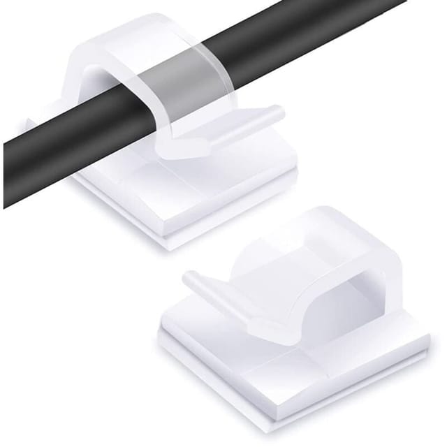 60 Stück Kabelclips, selbstklebende Kabelbinder, Kabelorganisator, transparente Kabelclips für die Kabelorganisation
