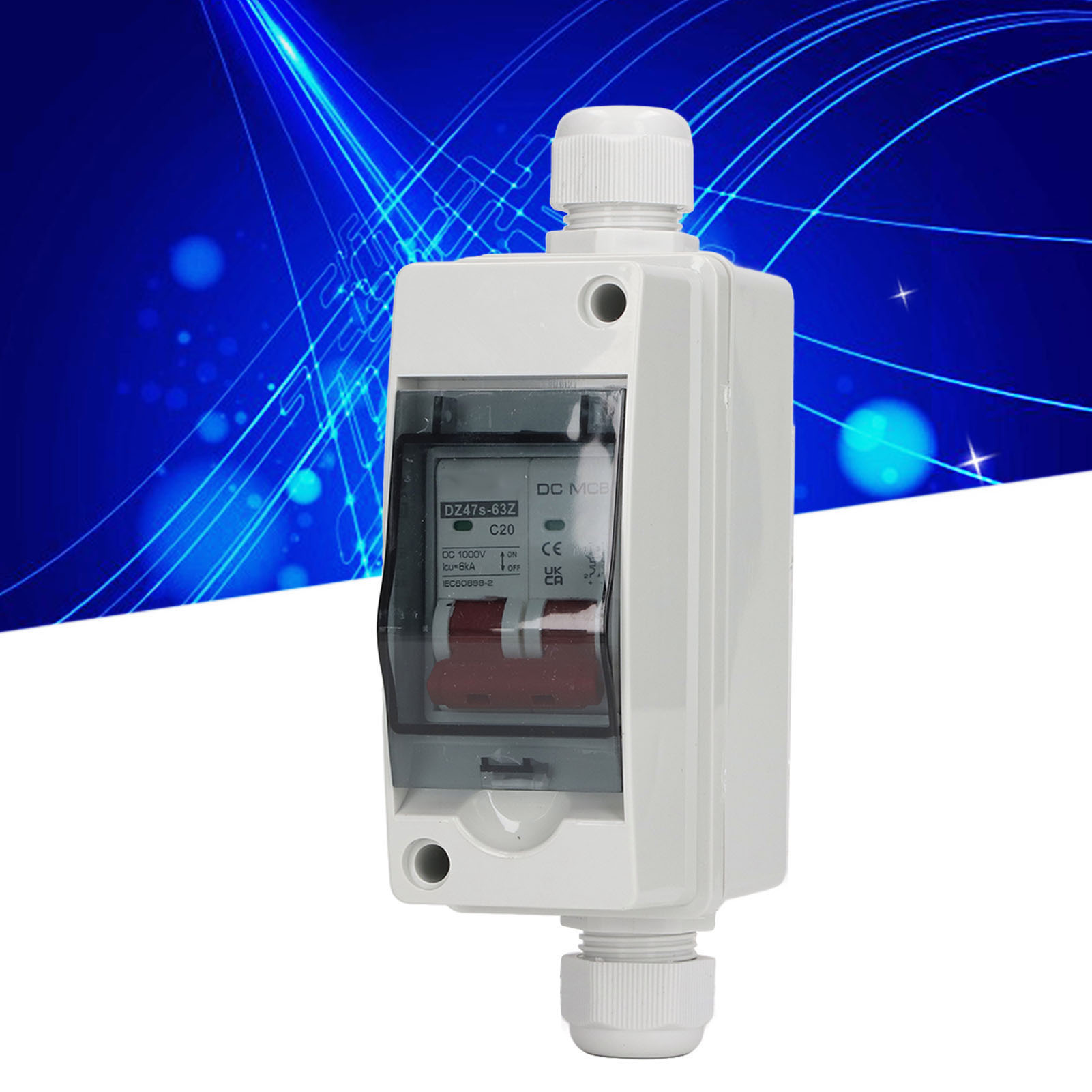 Miniatur-2p-leistungsschalter, 1000v Dc-trennschalter, 20a Dc-miniatur-leistungsschalter Für Solar-photovoltaikanlagen, Mit Schutzart Ip65.