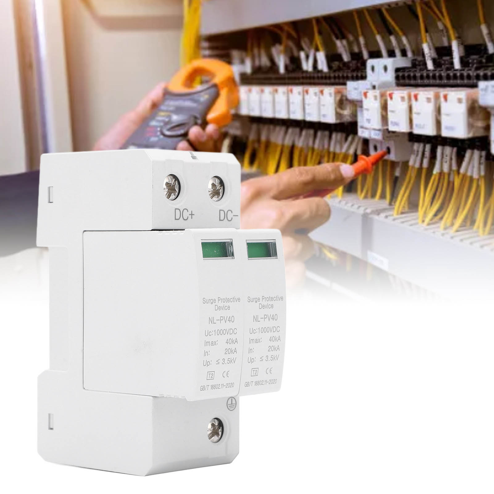 Dc-photovoltaik-überspannungsschutz Nl-pv40 1000 V 20-40 Ka/2p
