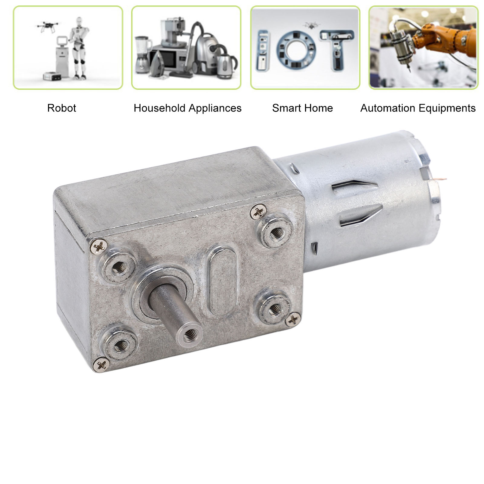 Schneckengetriebemotor 4632-370, Vierkantmotor, 24 V Gleichstrom, Doppelwelle, 23 U/min