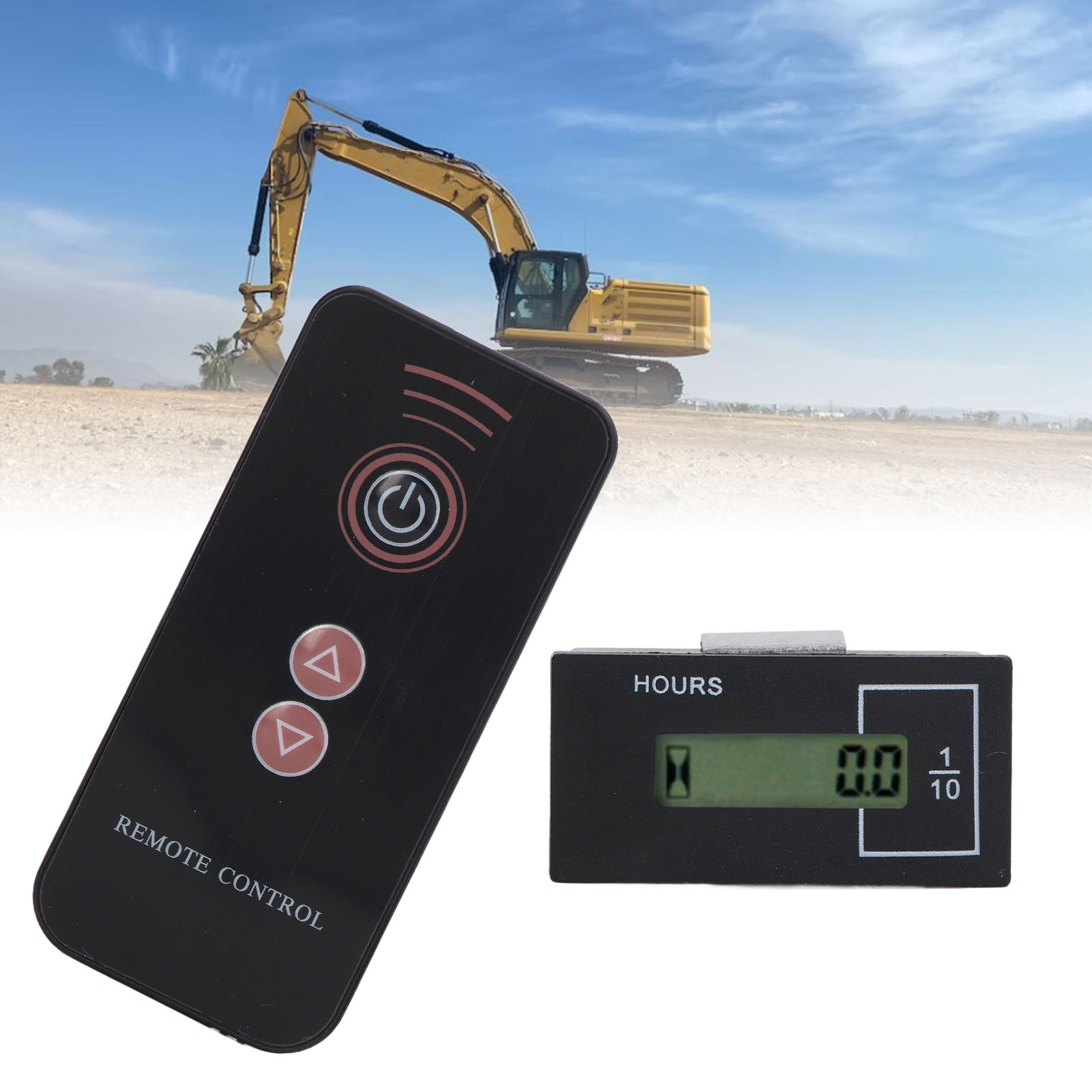 Elektronischer Lcd-timer Mit Fernbedienung, 12–36 V, Für Traktoren, Bodenfräsen, Reispflanzmaschinen, Asthäcksler, Bagger Und Industriemaschinen. Digitalanzeige, Akku, Universelles Quadratisches Model