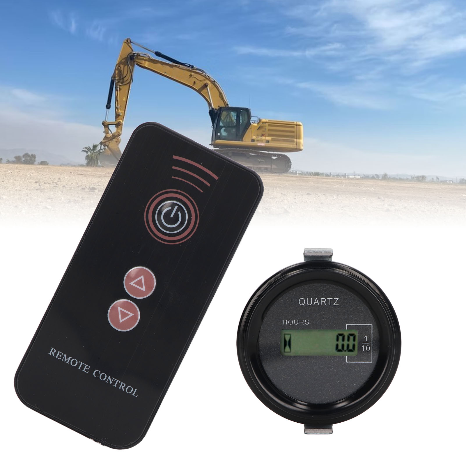 Elektronischer Lcd-timer Mit Fernbedienung, 12v-36v, Für Traktoren, Minifräsen, Reispflanzmaschinen, Holzhäcksler, Bagger, Industrietimer, Digitalanzeige, Kumulativer Timer, Universelles Rundes Modell