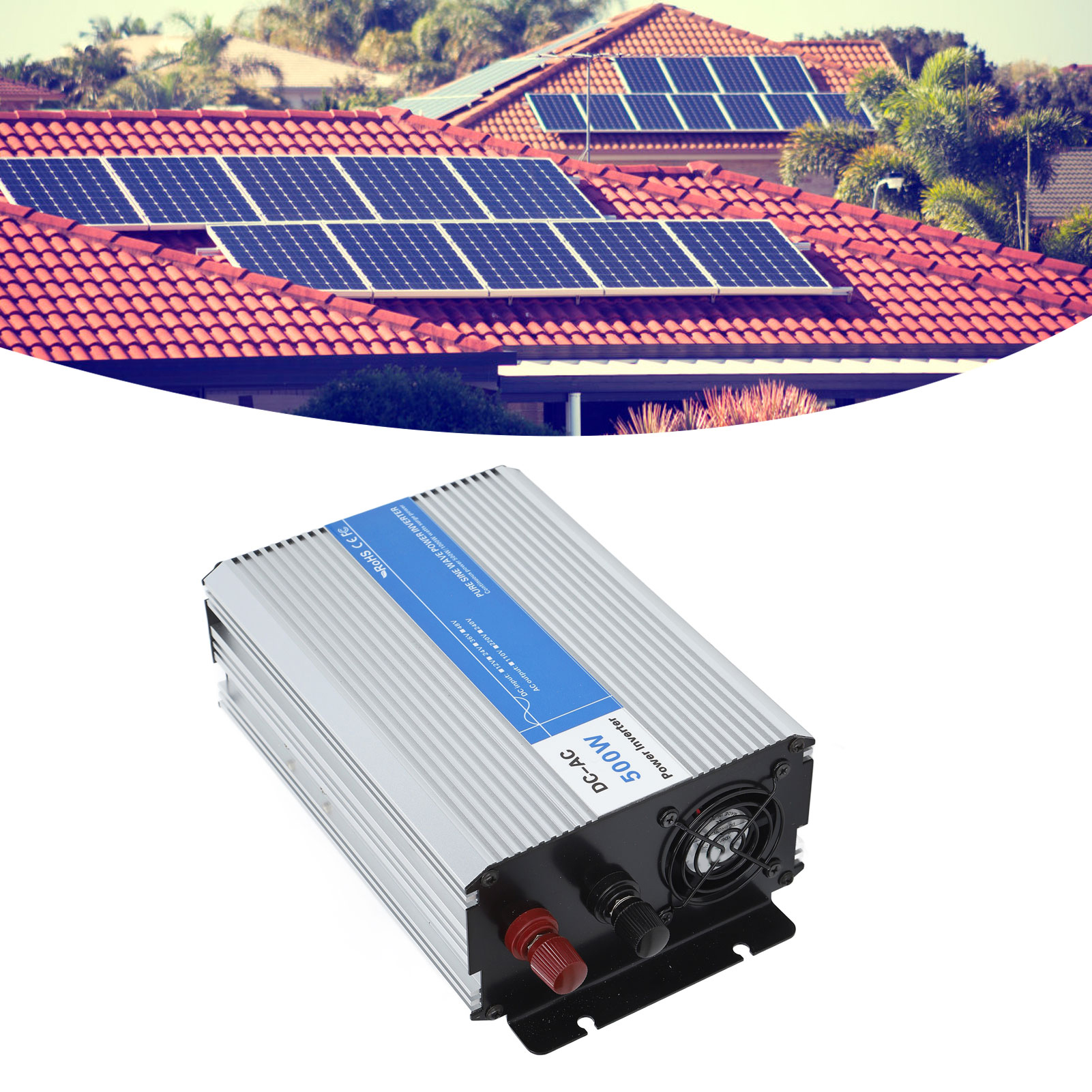 500w Sinus-wechselrichter Ac220v Mit Zigarettenanzünderstecker Und 5v 2,1a Usb-anschluss Für Solaranlagen In Wohnmobilen, Lkws Und Booten (dc48v Eingang).