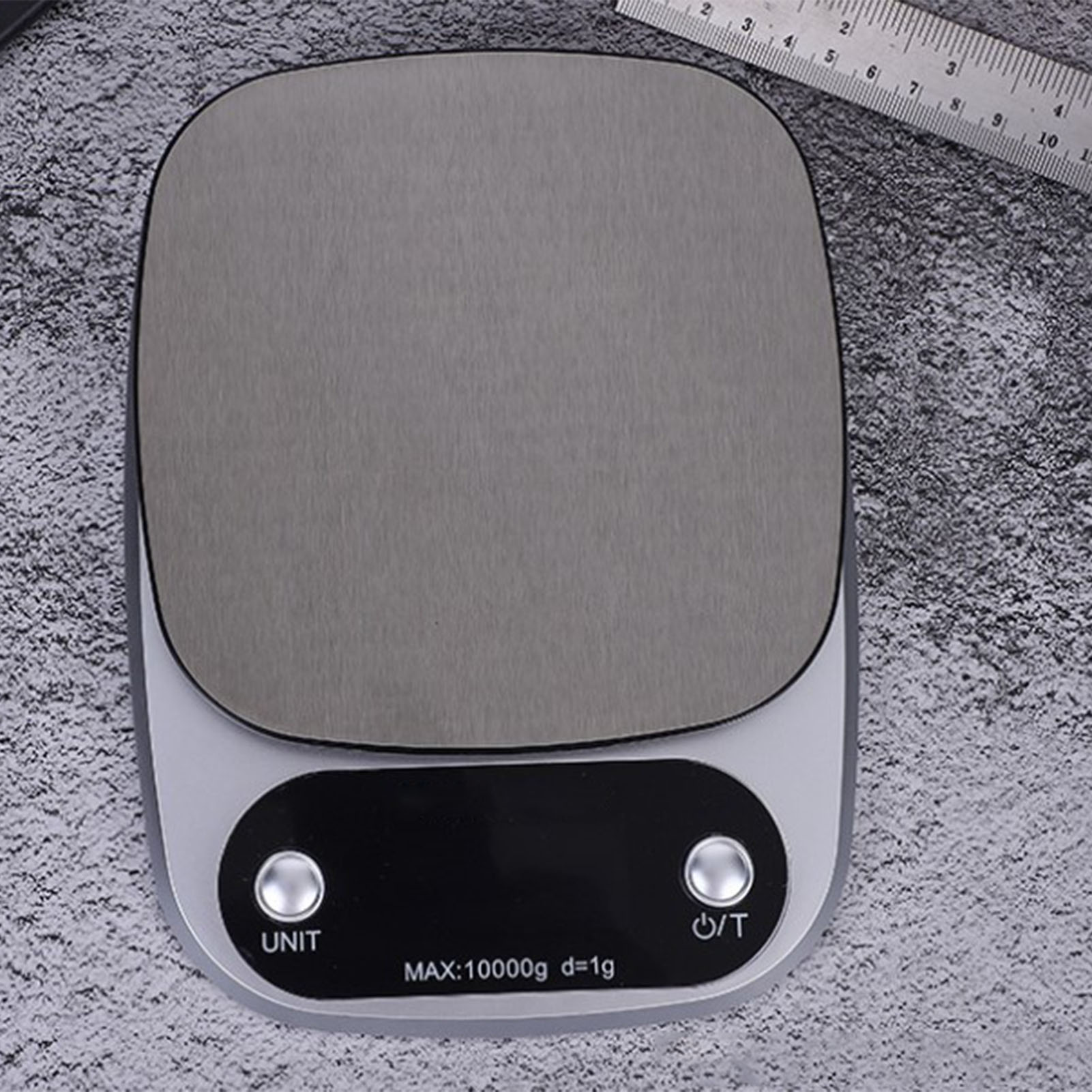 Küchenwaage Aus Edelstahl Ch305, 10 Kg/1 G, Lebensmittelwaage, Elektronische Haushaltswaage, Kräuterwaage, Elektronische Lebensmittelwaage (gramm), Gebäckwaage