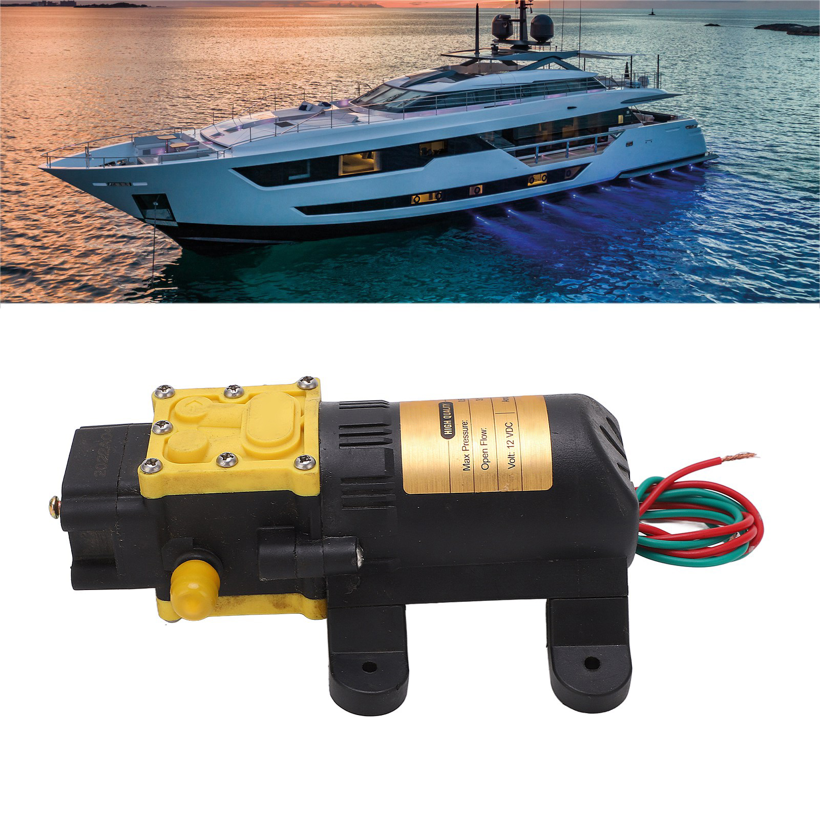 Elektrische Miniatur-membranpumpe (12 V), Hochdruckwasserpumpe, Elektrisches Sprühgerät, Selbstansaugende Membranpumpe (2–3 A)