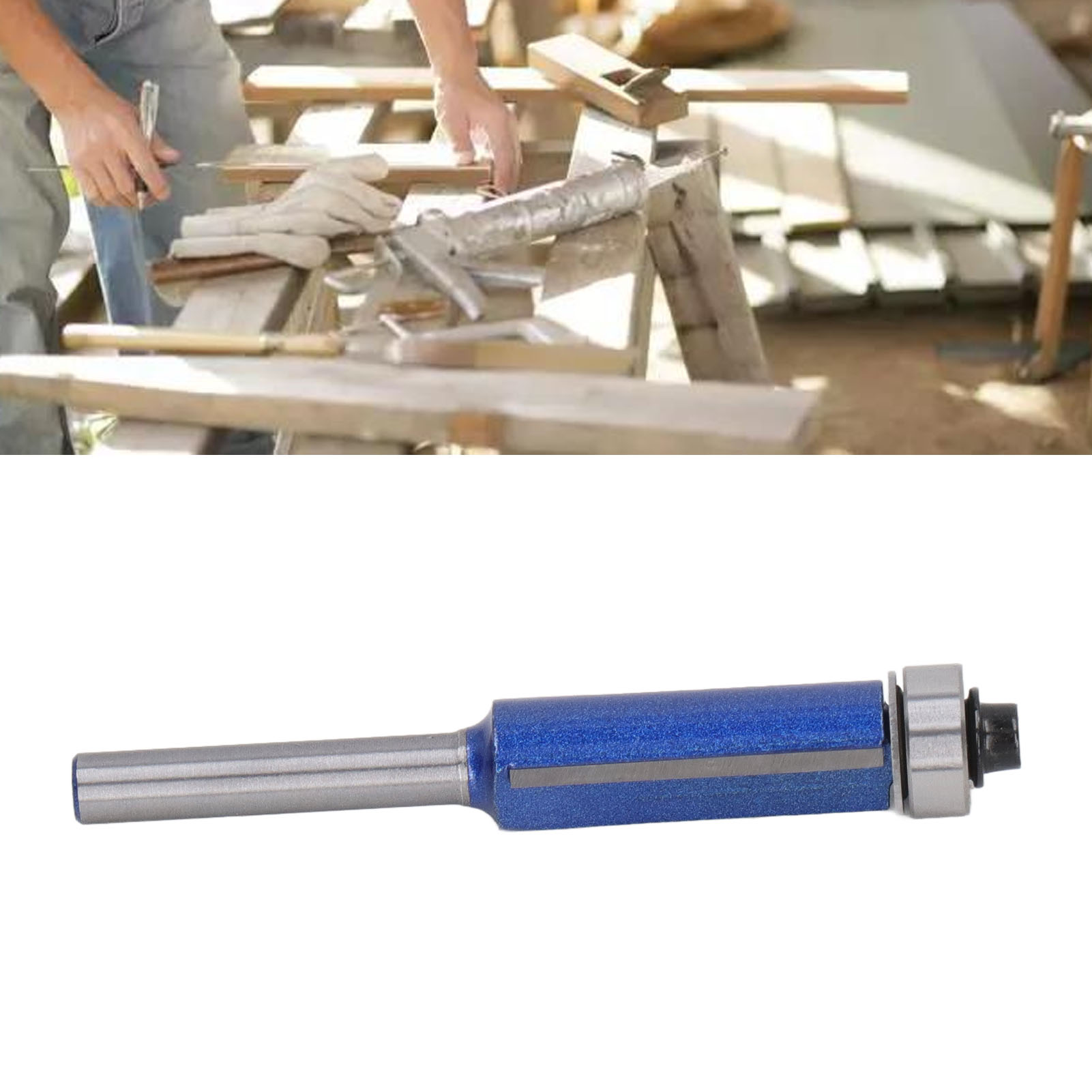 Professionelle Silberblaue 6-griff-fräser, Fasenfräser, Kantenanleimfräser Und Holzfräser (6x1/2x30)