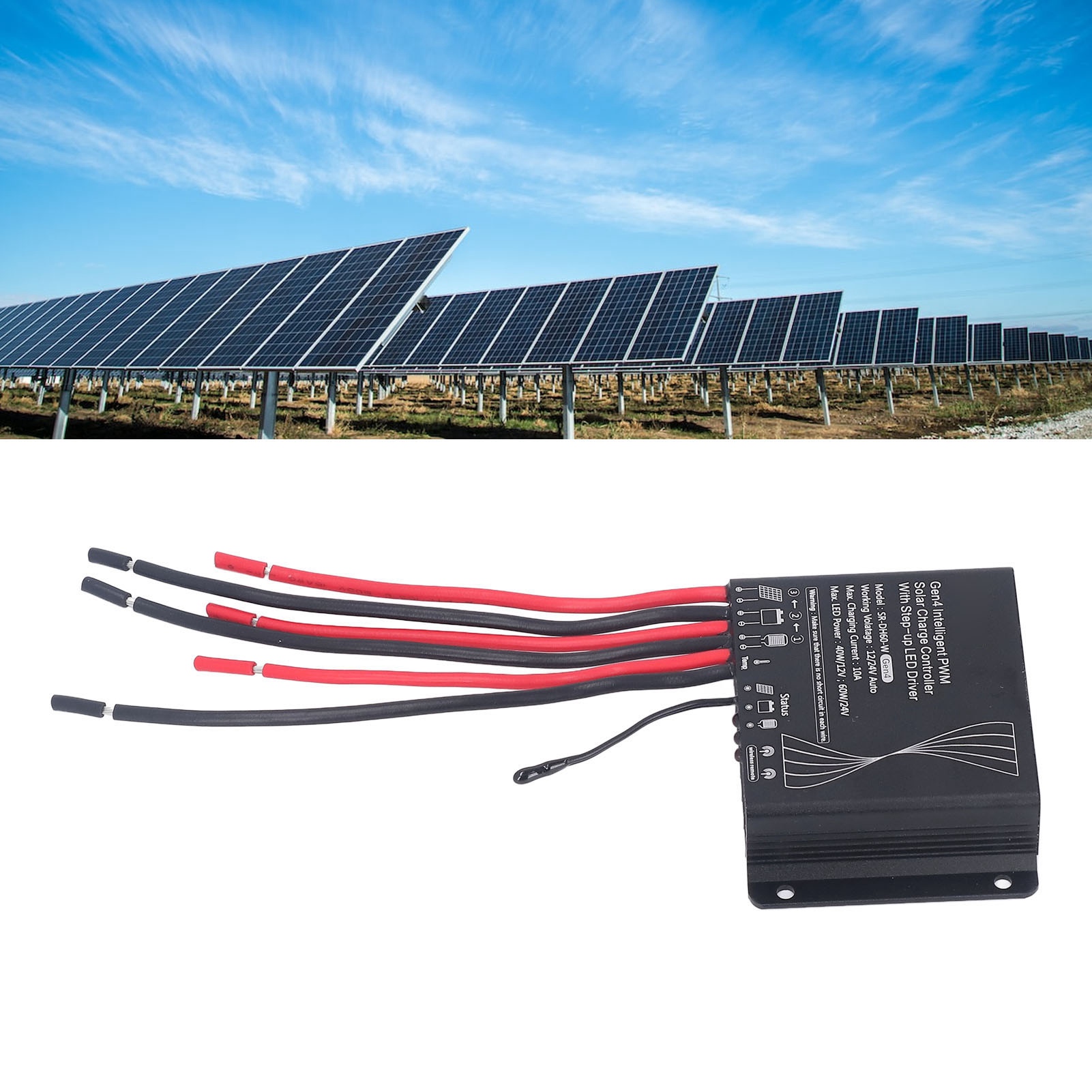Intelligenter 12v/24v Pwm-solarladeregler Mit Schrittmotor-led-treiber