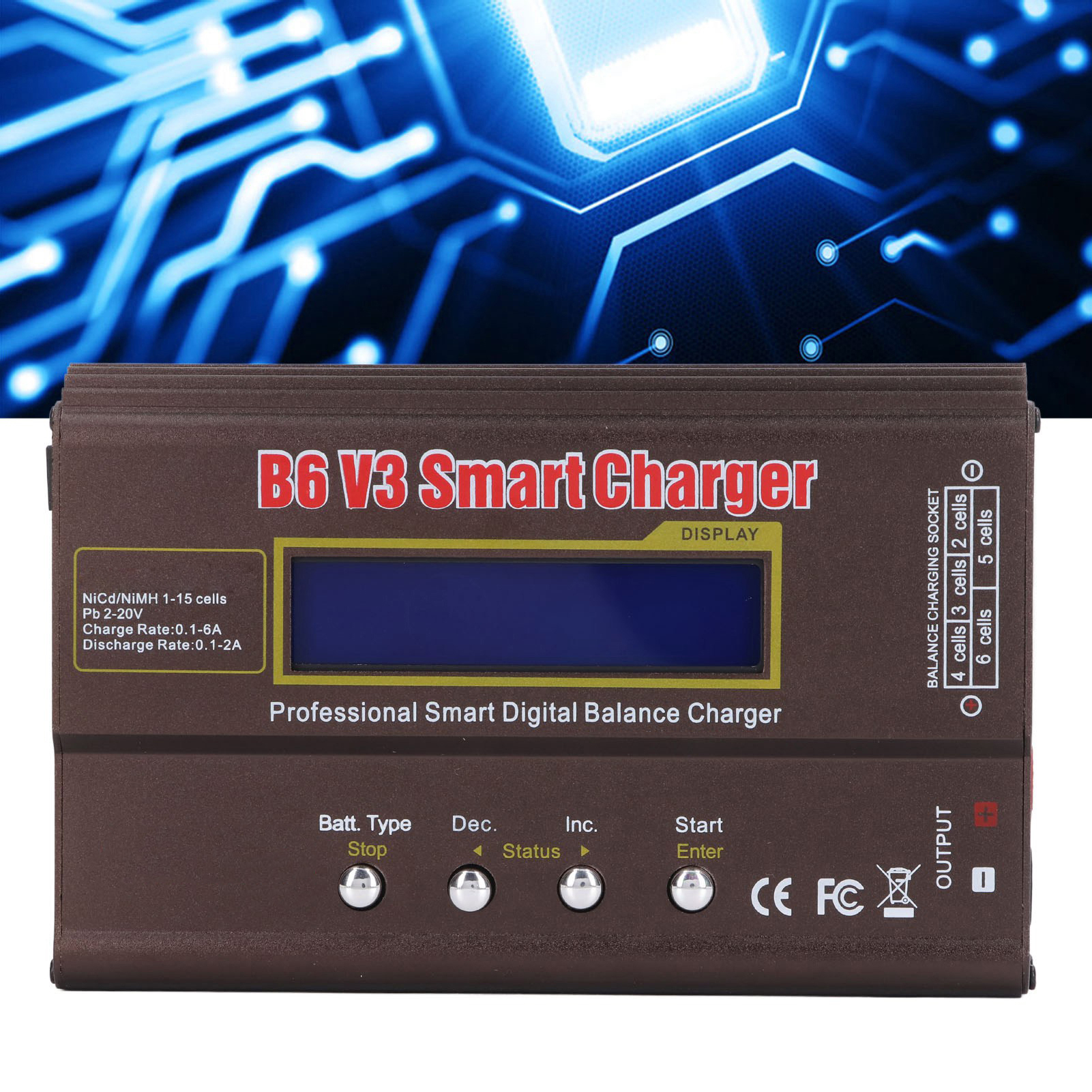 2s-6s Smart Balance Charger, Hochspannungsentladewiderstandstester, B6 V3 Ladegerät, Gnb27 Und Ph2.0 Steckerset, Serielle Ladeplatine