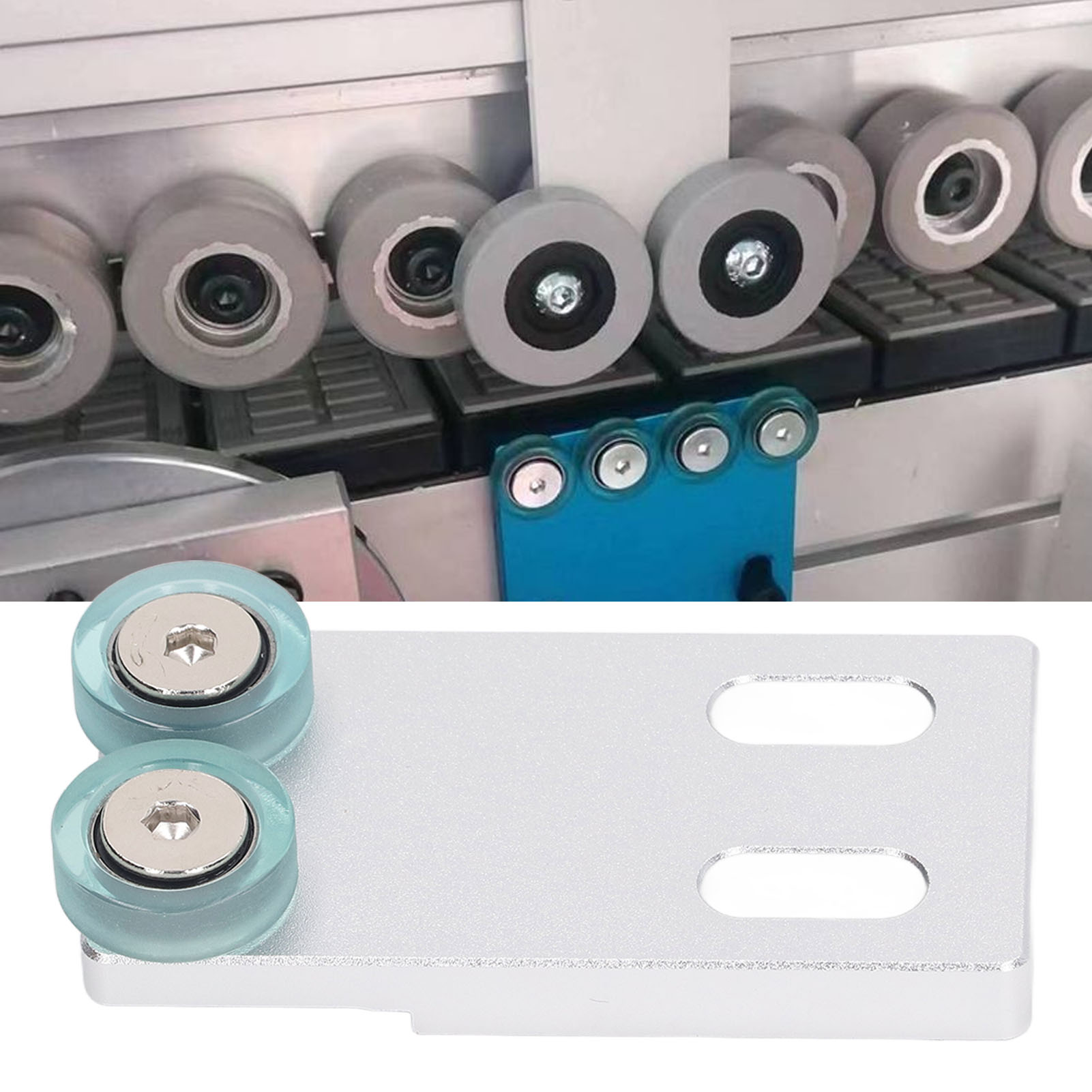 Silbernes Hilfsrad Mit Schmaler Platte Zur Gegenablenkung Des Vorschubs, Zubehör Für Kantenanleimmaschine, 2 Räder