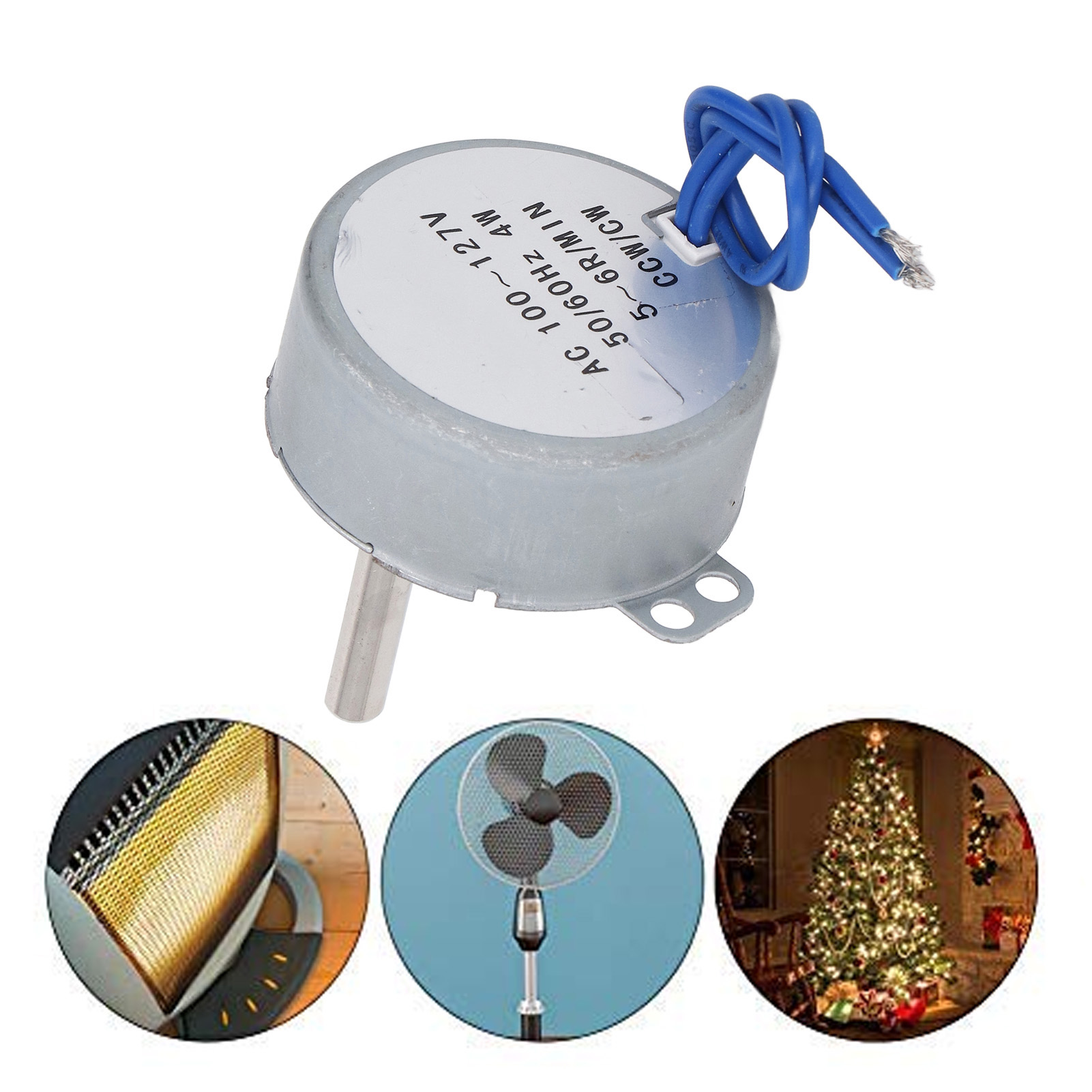 50tyc Synchronmotor, Ac100-127v, 5-6rpm, Ccw/cw, Wellenlänge 28mm, Wellendurchmesser 6,5mm.
