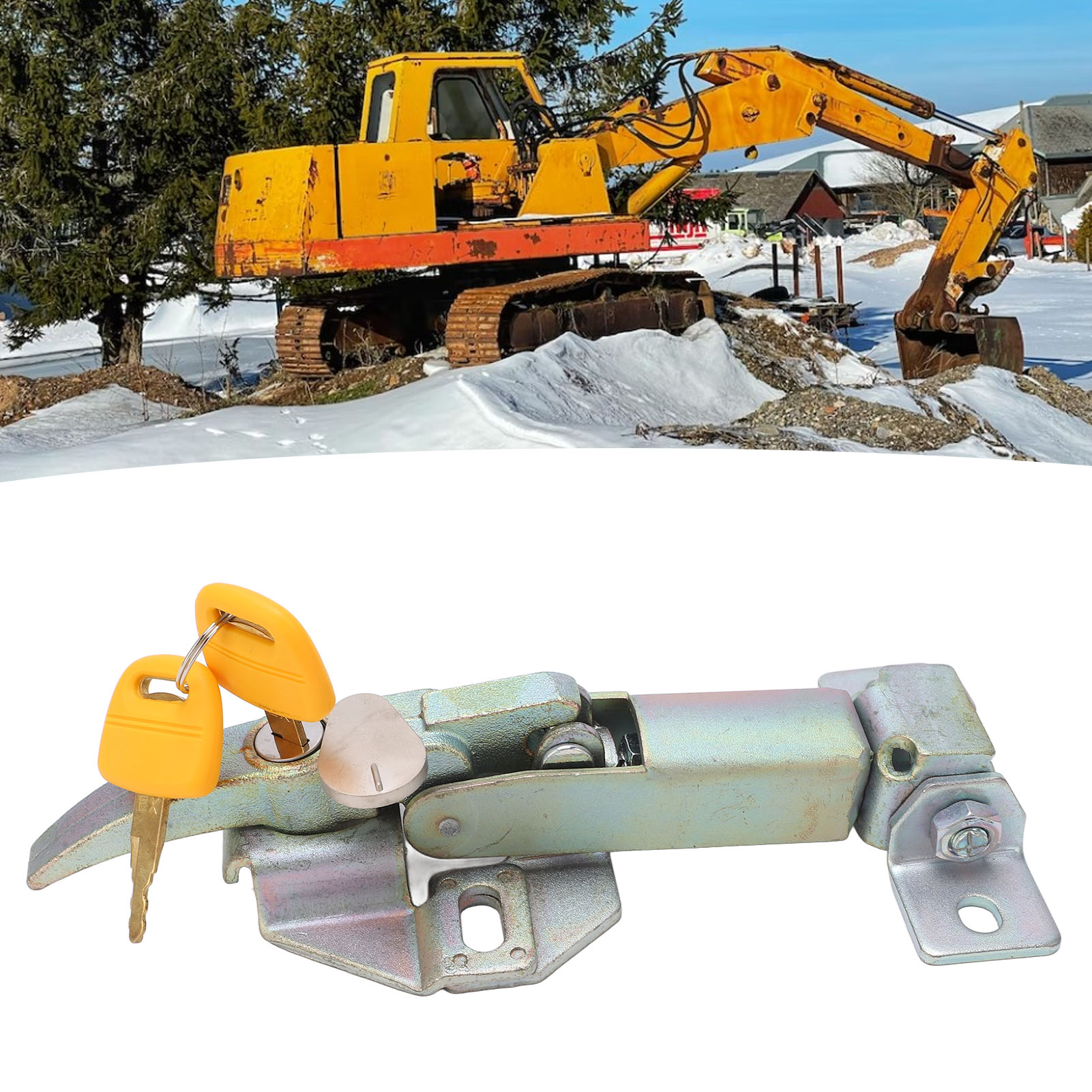 Zylinderkopfschloss Mit 2 Schlüsseln, Kompatibel Mit Hitachi Ex200
