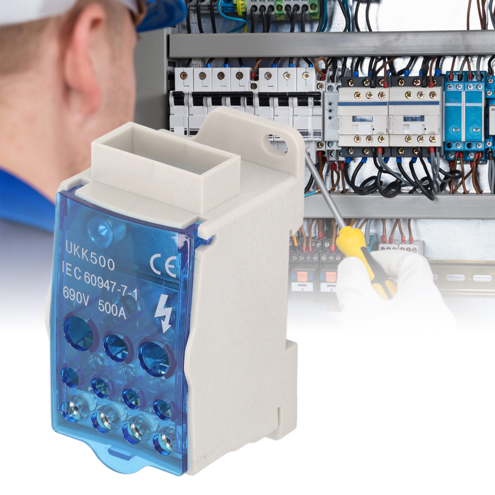 Din-schienen-anschlussdose 690 V Ac 500 A, Elektrischer Verteileranschluss