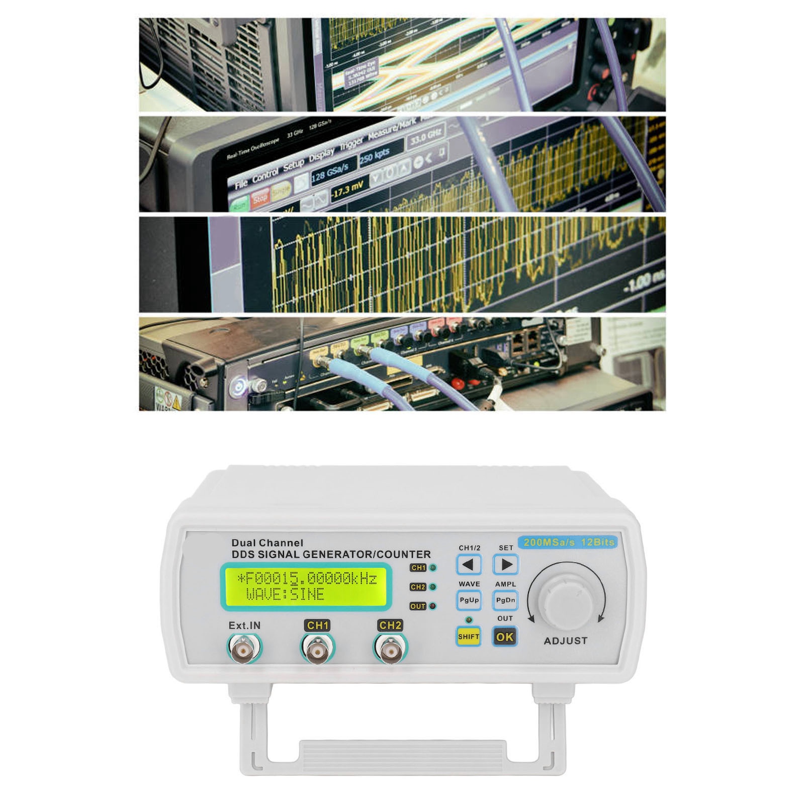 Vollständig Cnc-gesteuerter Dc5v Dds-steuersignalgenerator Mhs5200a Mit Zweikanal-frequenzzähler (europäischer Standard)