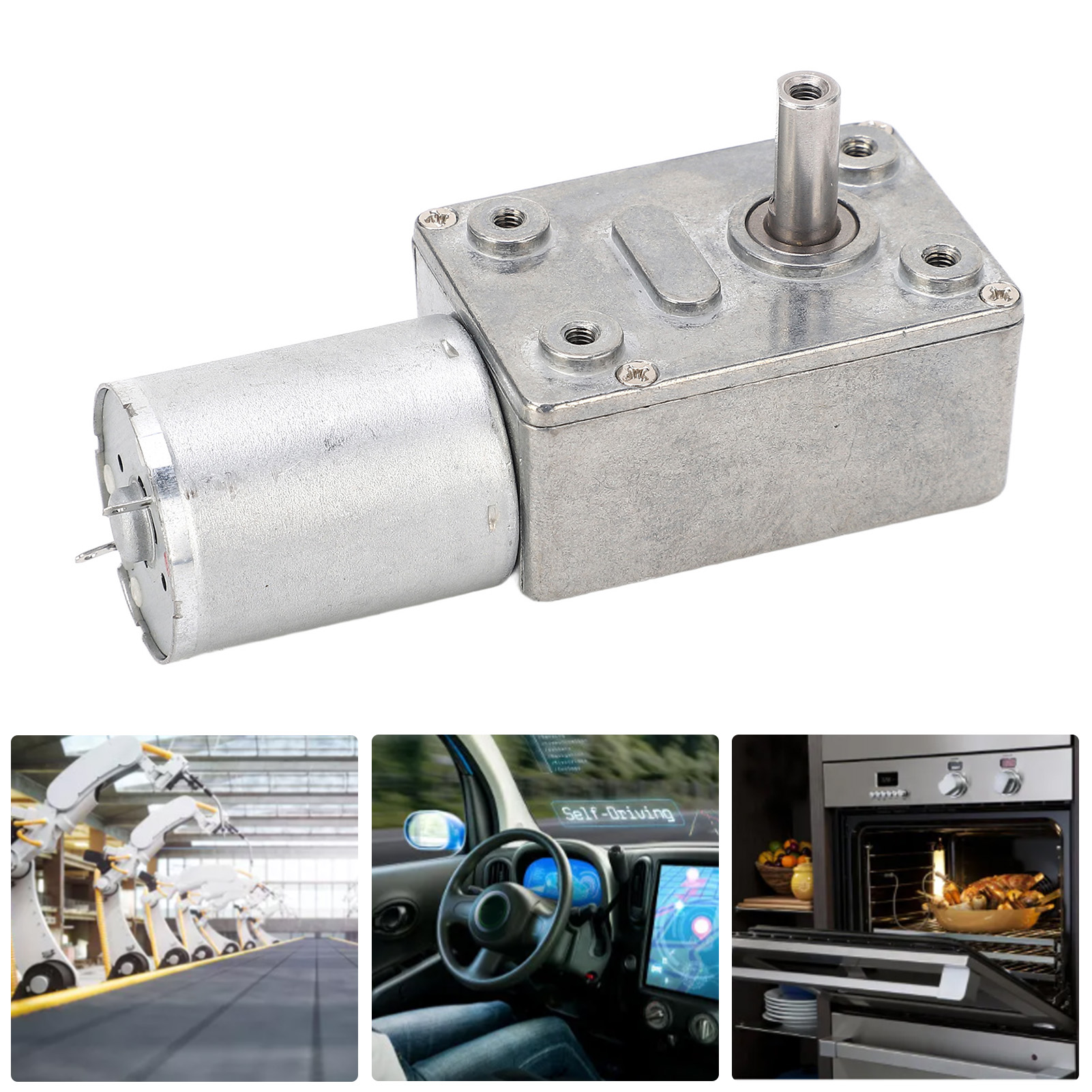 Jgy-370 Gleichstrom-getriebemotor, 12 Mm Einzelwelle, Selbsthemmendes Reversibles Schneckengetriebe, 6 V Gleichstrom-getriebemotor Mit Niedriger Drehzahl Und Montagehalterung, 30 U/min.