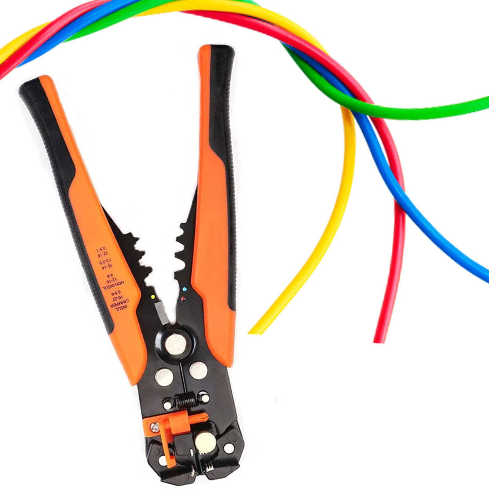 Automatische Abisolierzange, Drahtziehzange, Mehrzweckzange, Elektrikerzange, Abisolier- Und Crimpzange, Orangefarbene Abisolierzange