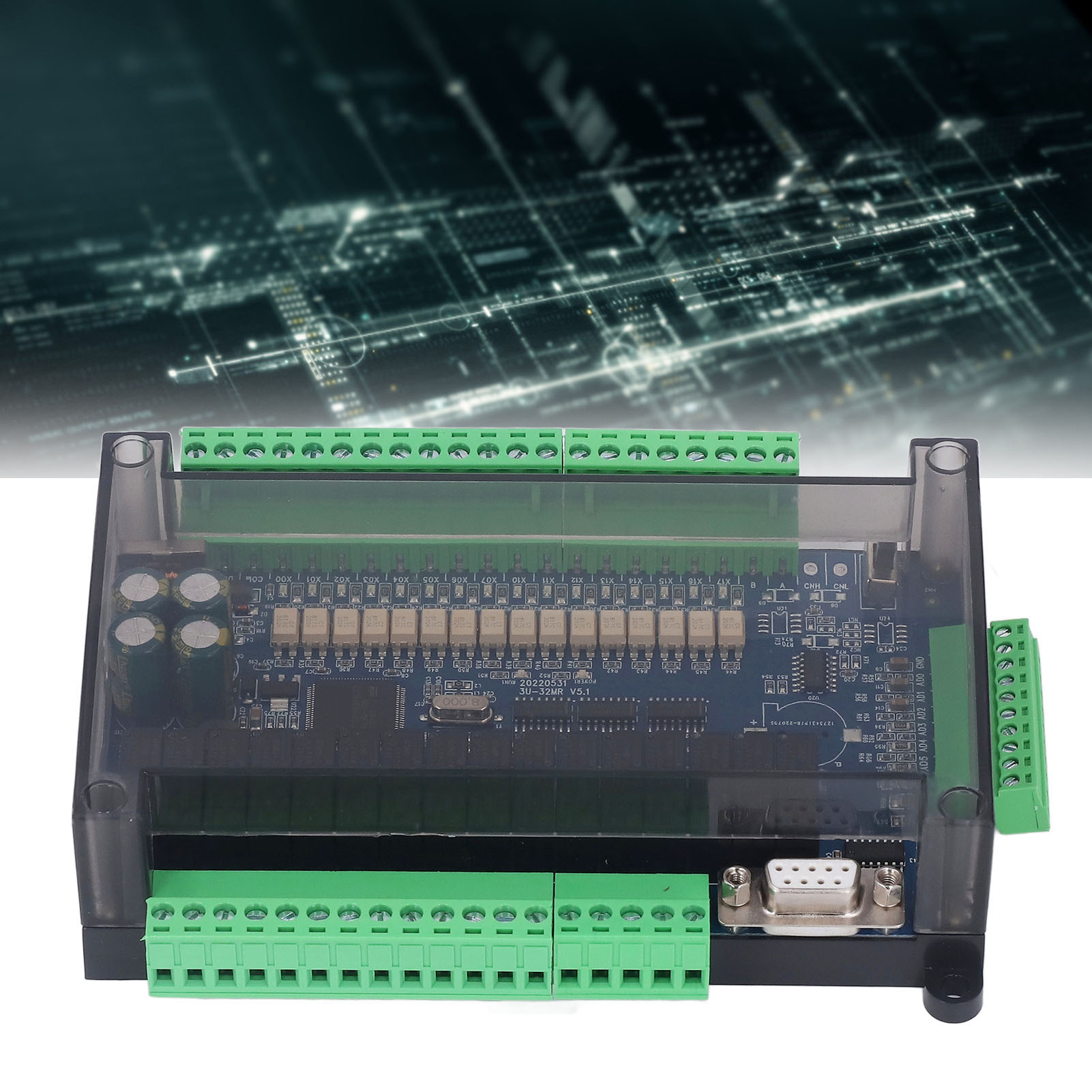 24v Dc Sps-industriesteuerplatine 3-32mr-3v3i-2d-6i60k-kf Hochgeschwindigkeitseingänge/-ausgänge 6ad-2da Modbus-kompatibel Mit 6-kanal-hochgeschwindigkeitszählung