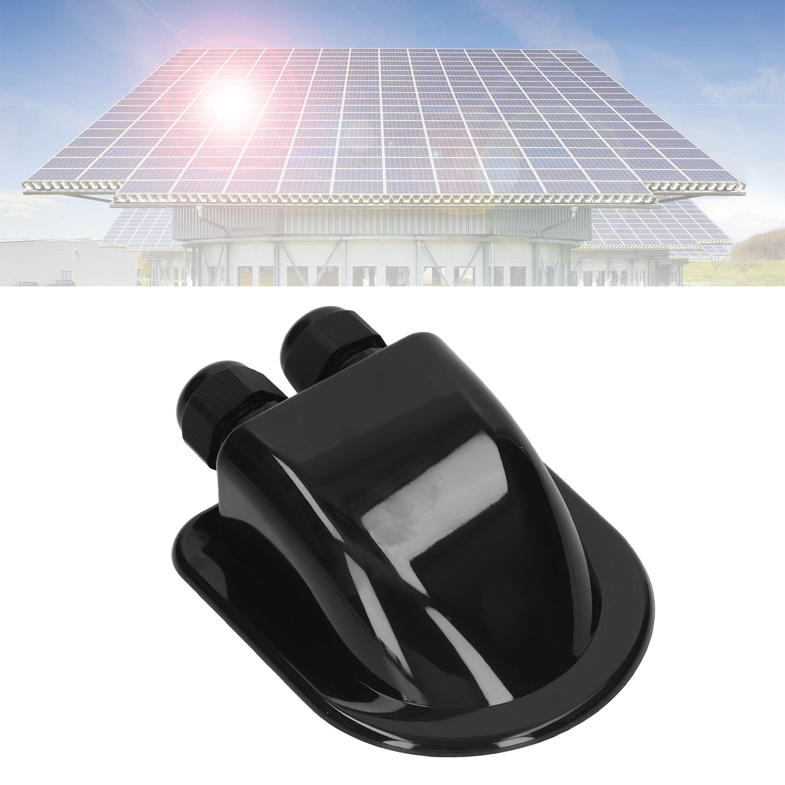 Kabelanschlussdose, Photovoltaik-solarhalterung, Schwarzer Sockel
