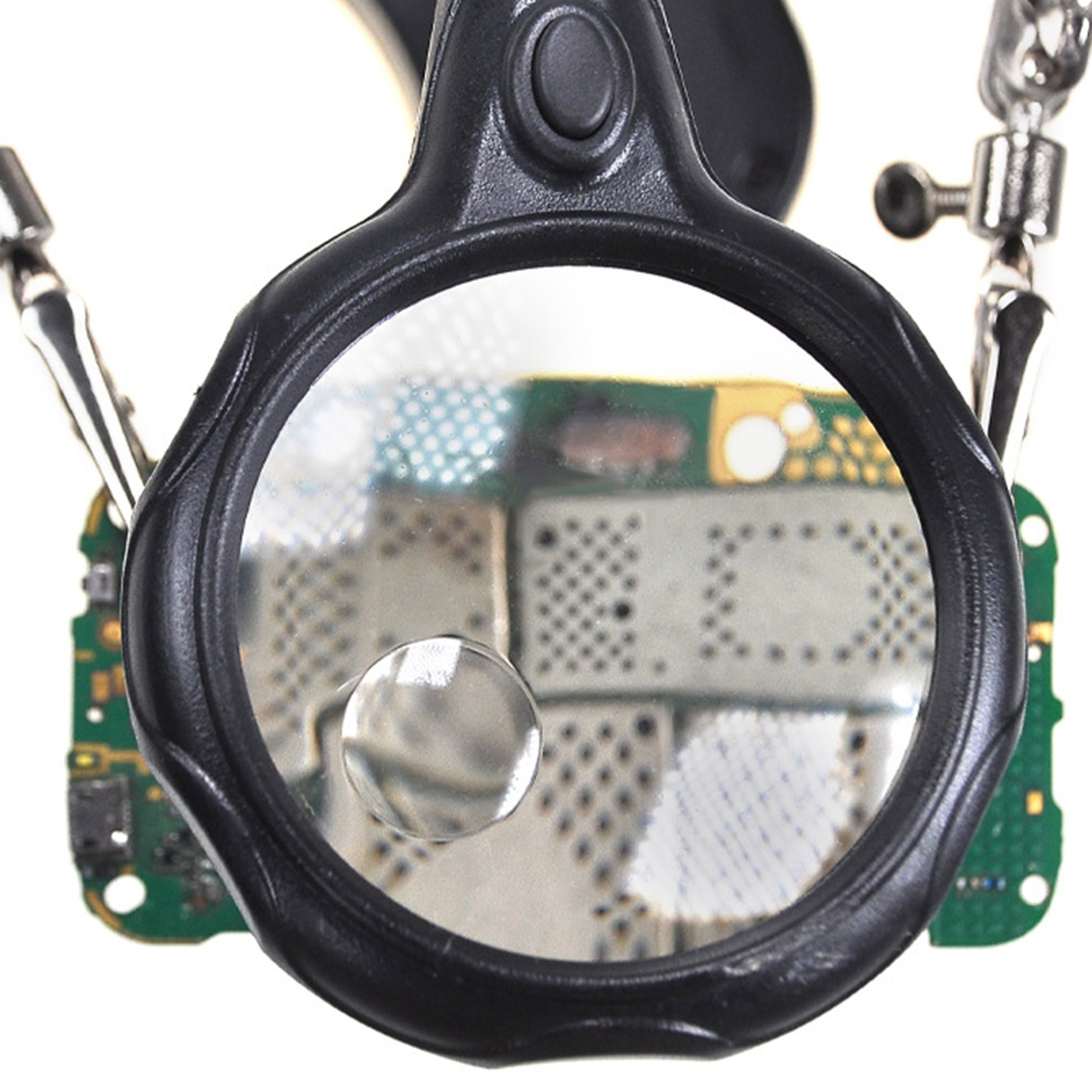 Led-klemmlupe Für Reparaturen, Werkzeug Zur Reparatur Von Motherboards Und Elektronischen Geräten.