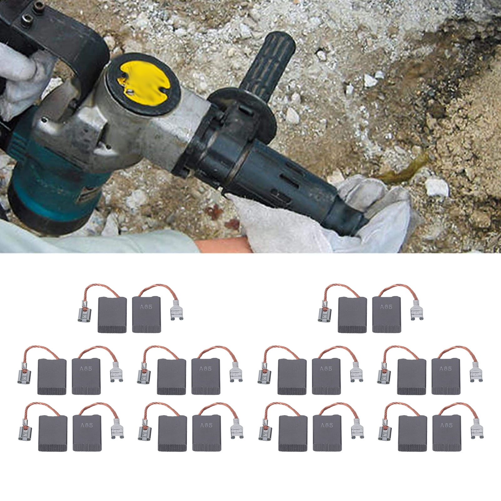 Packung Mit 20 Kohlebürsten Für Winkelschleifer, Elektrohammer, Elektromeißel, Schneidemaschinen, Kohlebürstenpoliermaschinen, Bohrmaschinen Und Zubehör Für Elektrowerkzeuge.