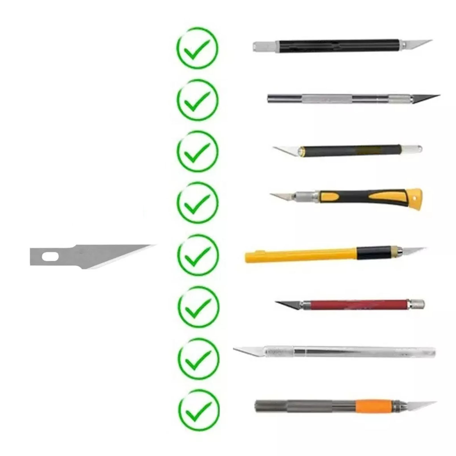 In Schachteln Verpackte Graviermesserklingen, Taschenmesser, Ersatzklingen, Graviermesser Nr. 11, Klingen Für Die Handy-reparatur, Klebstoffentferner, Flachmeißel, Displayschutzapplikator.