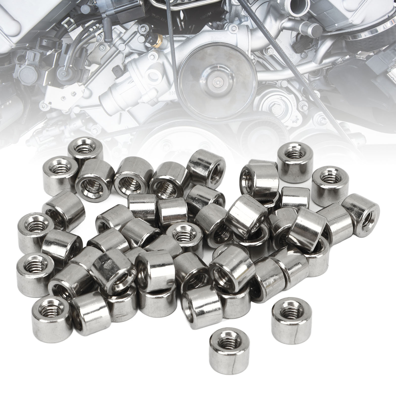 M40,7-8-l6mm Zylinder-verbindungsmuttern-set Mit Innengewinde (50 Stück)