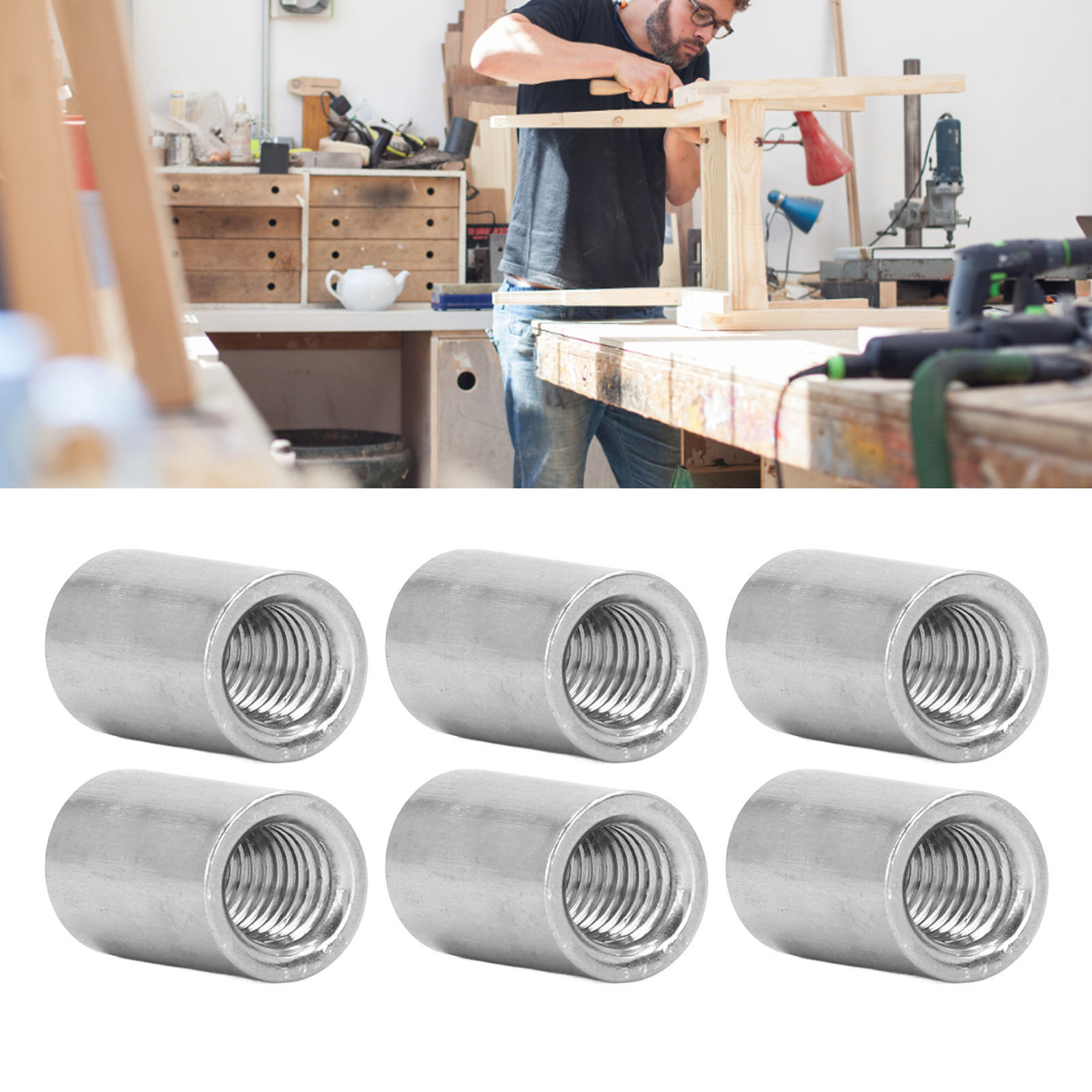 M81,25-12-l20mm Zylinder-verbindungsmuttern-set Mit Innengewinde (20 Stück)