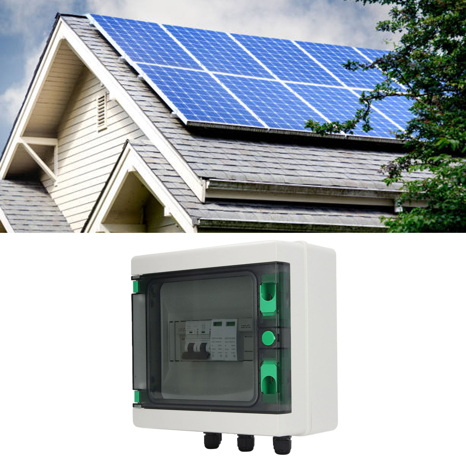 Die Photovoltaik-kombinationsbox Gypv/1-1 550v Ist Kompatibel Mit Wechselrichtern, Die Über Einen Photovoltaik-eingangskanal, Einen Ausgangskanal Und Einen Einzelnen Mppt Verfügen.