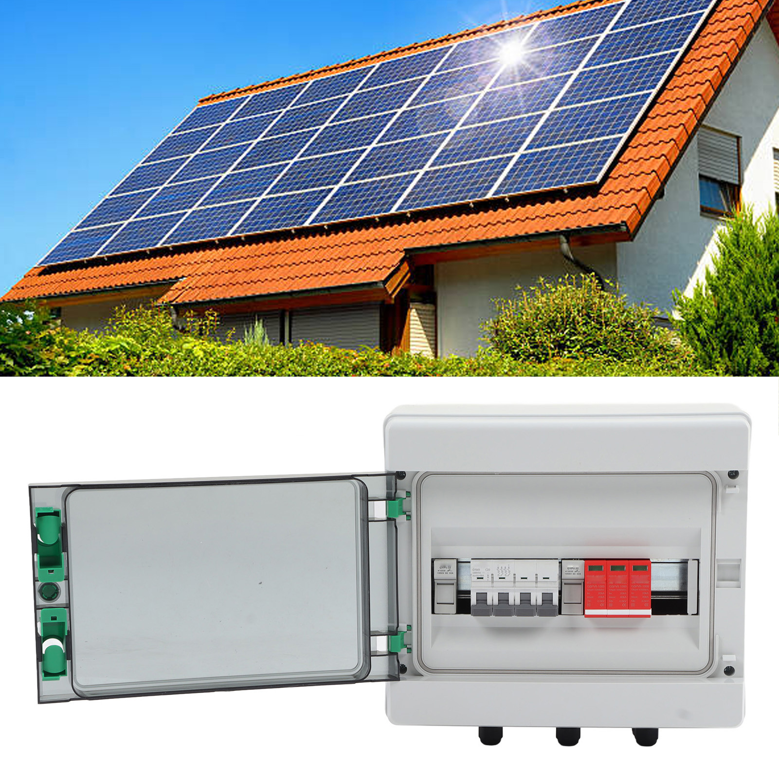 Die Kombinierte Photovoltaik-kombinationsbox Gypv/1-1 1000v Ist Kompatibel Mit Wechselrichtern, Die Über Einen Photovoltaik-eingangskanal, Einen Ausgangskanal Und Einen Einzelnen Mppt Verfügen.