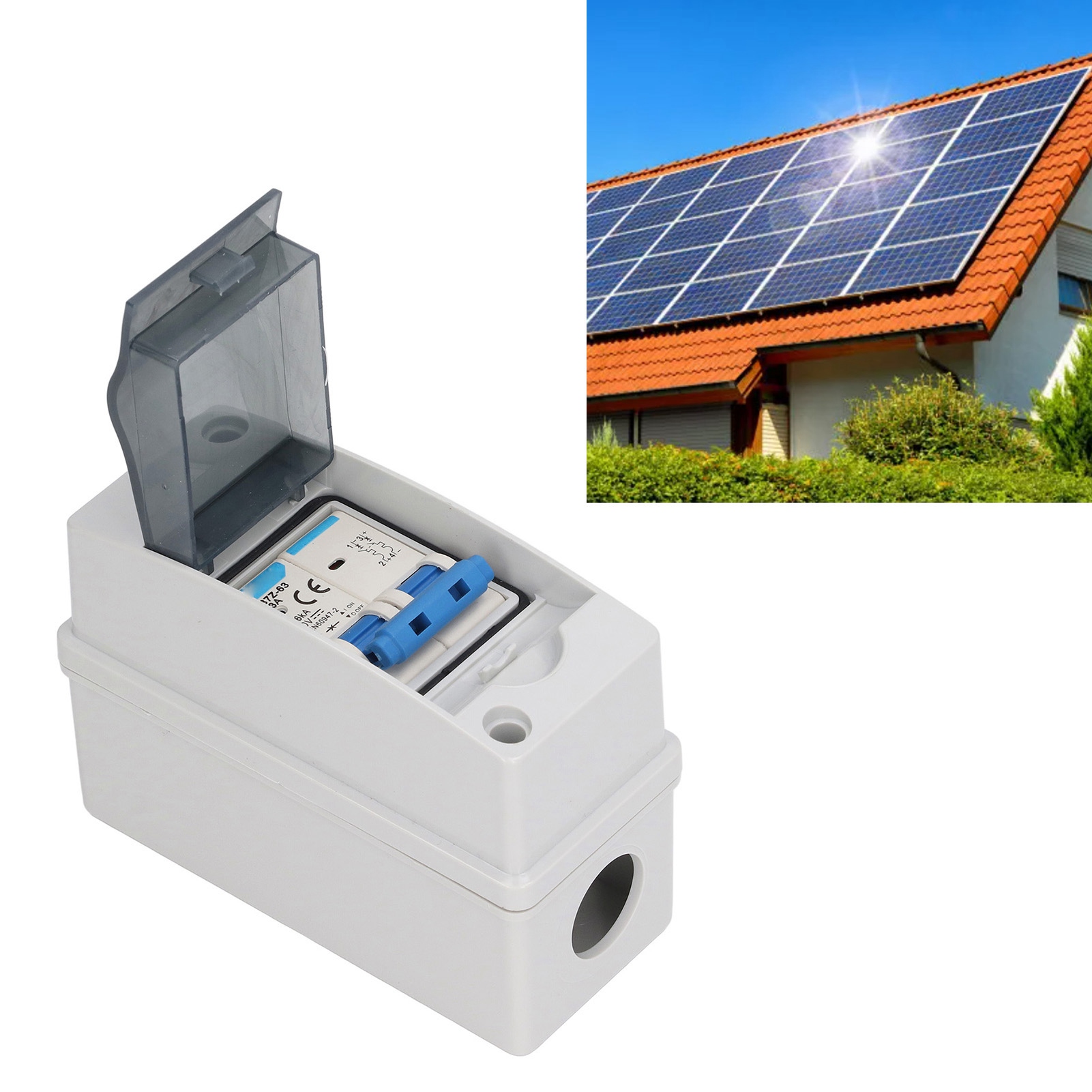 Baoyi Bob7z-63 63a 1000v Dc Photovoltaik-trennschalter Mit Wasserdichtem Ip65-verteilerkasten, Miniatur-leistungsschalter Für Photovoltaik-solarstromanlagen